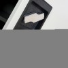 Plechová skřínka s policemi BEATA, 900 x 930 x 400 mm, antracitovo-bílá